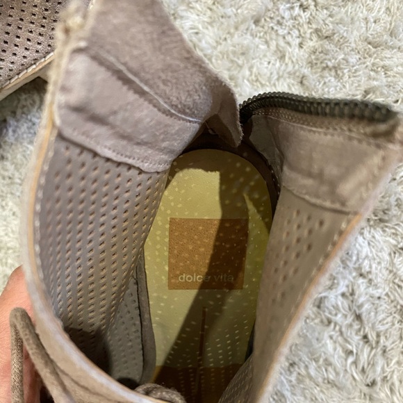 Dolce Vita Gray Mesh Lace Up Boots - Picture 4 of 4